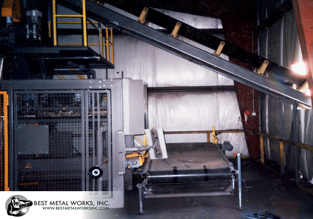 Custom fabrication of stairs, platforms, walkways, and railings for Premier Tech Automatic Bagger 2
