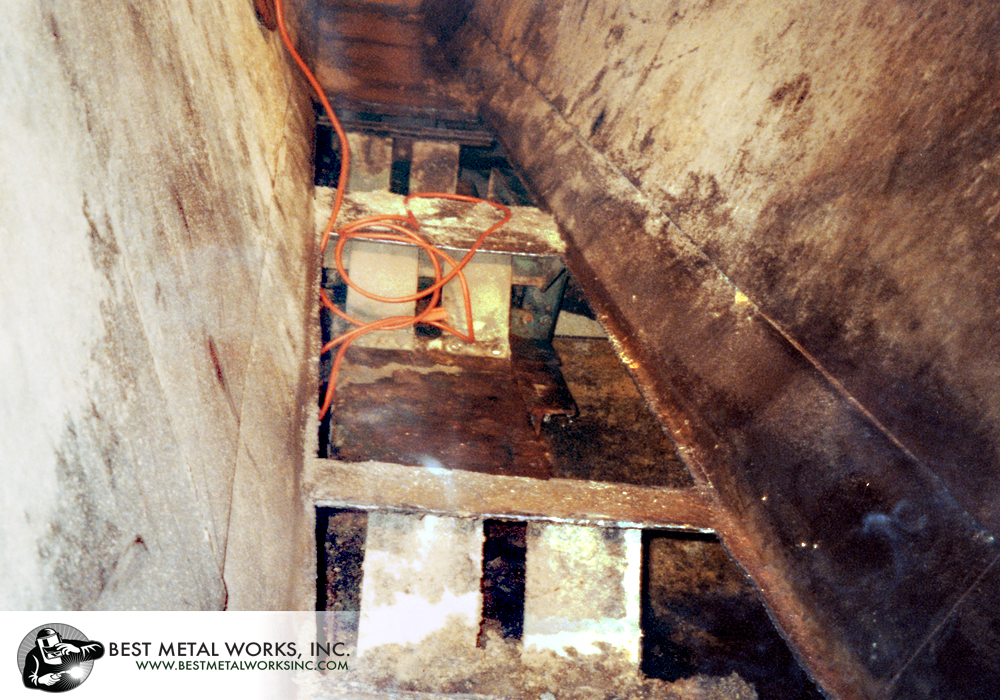 Sawdust Conveyer Floor Repair 2